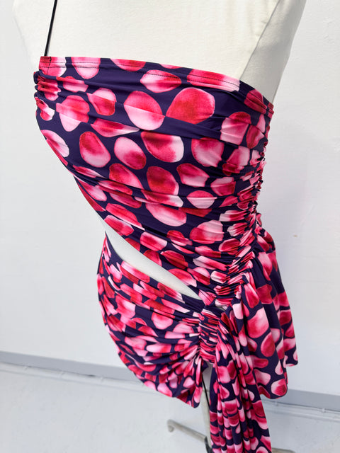 Signature mini dress in petal print