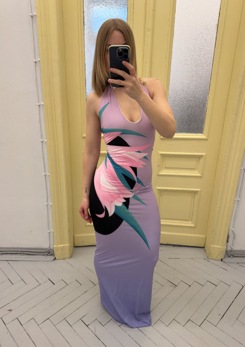 Tube dress in floral print - S