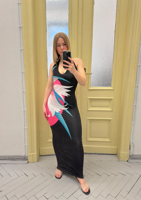 Tube dress in floral print - S