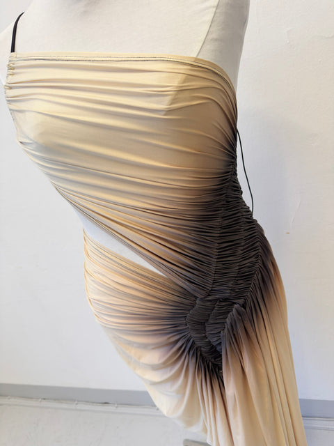 Signature dress in beige/black - XL