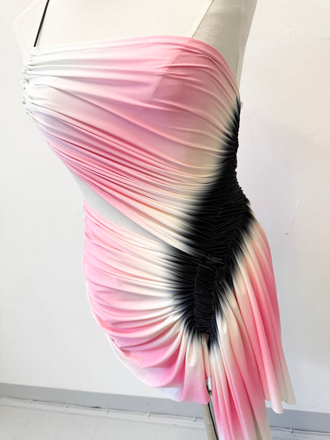 Signature mini dress in pink/black