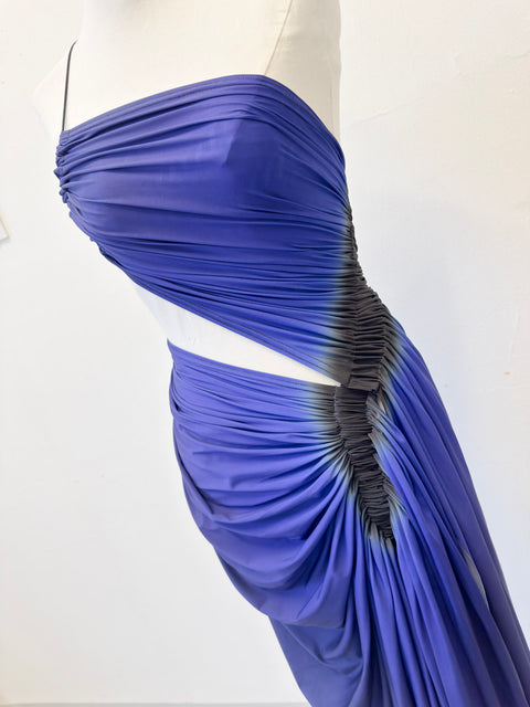 Signature dress in ultramarine/black - XS