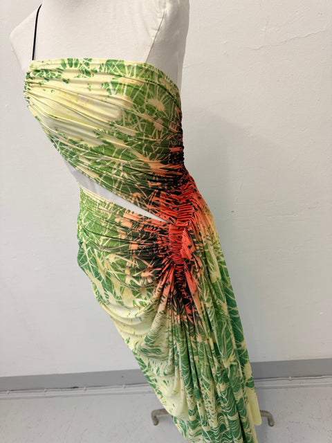 Signature dress in cactus print