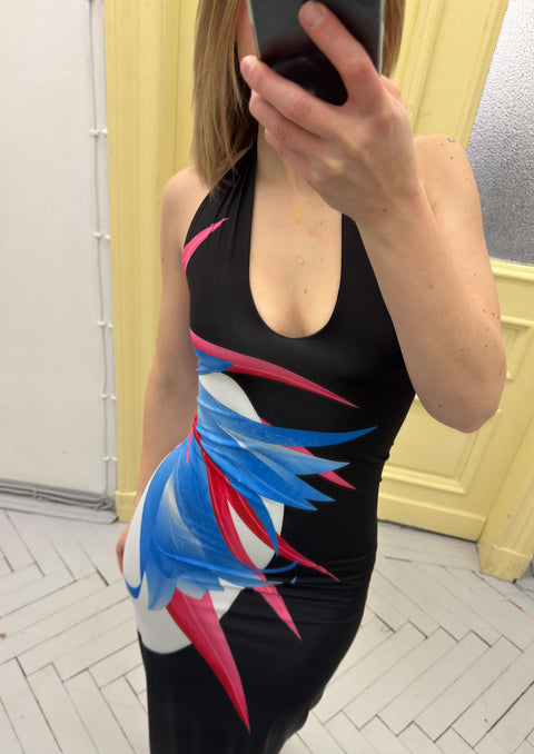 Tube dress in floral print - S