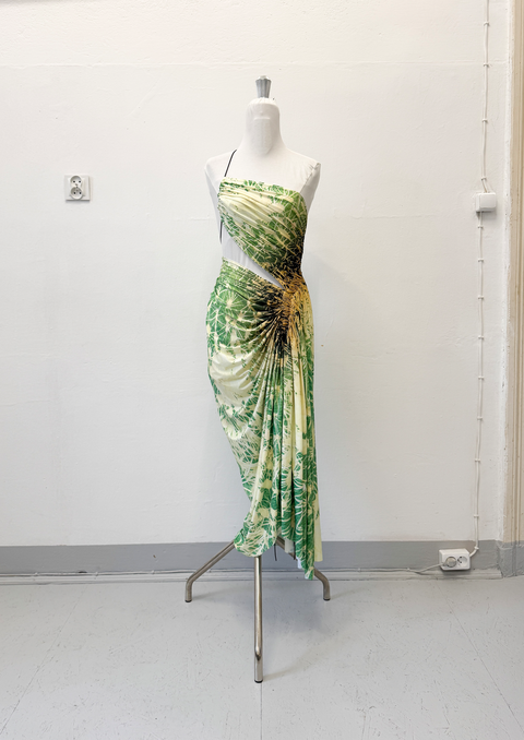 Signature dress in cactus print