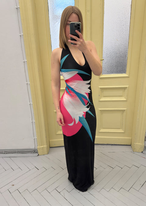 Tube dress in floral print - S
