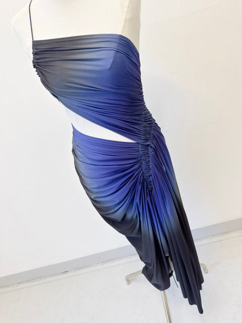 Signature dress in black/ultramarine - XS
