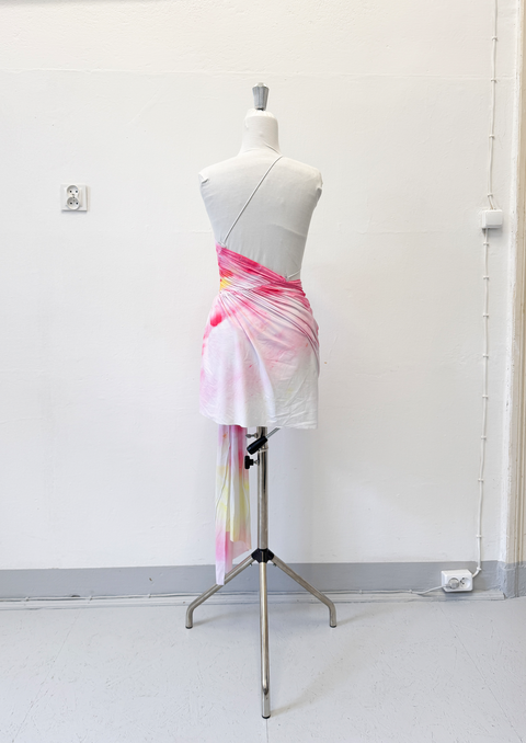 Signature mini dress in tie-dye print