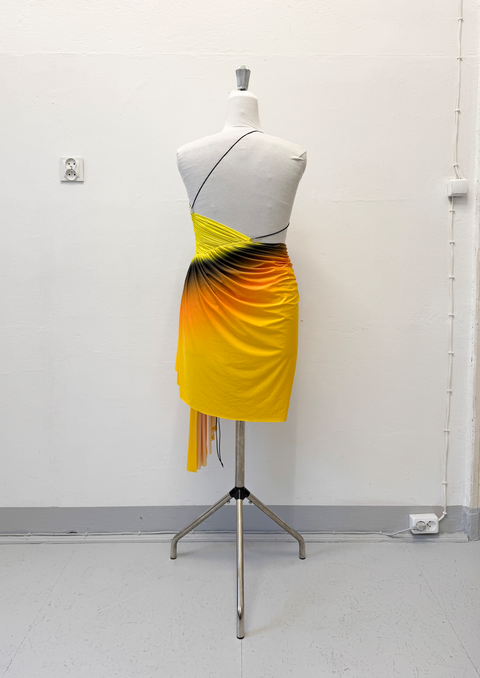 Signature mini dress in orange/yellow