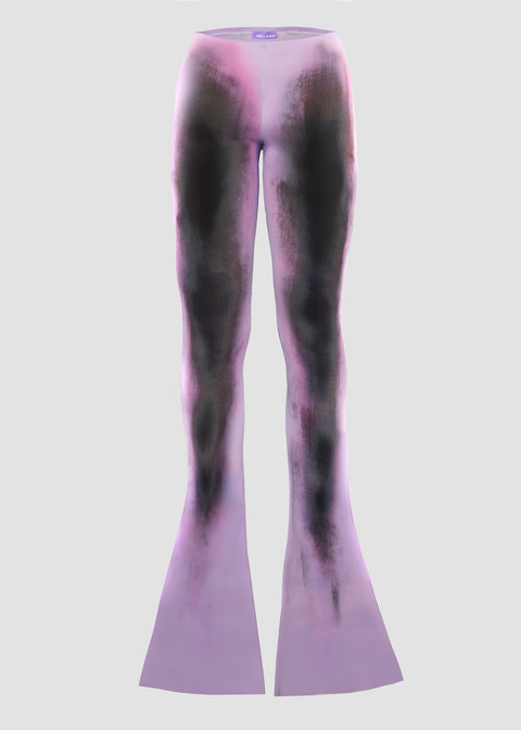 Printed leggings in purple