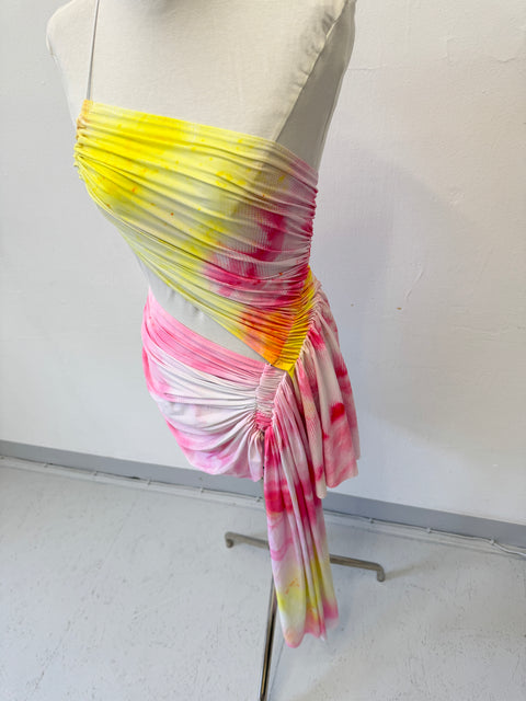 Signature mini dress in tie-dye print