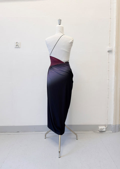 Signature dress in black/wine - XS