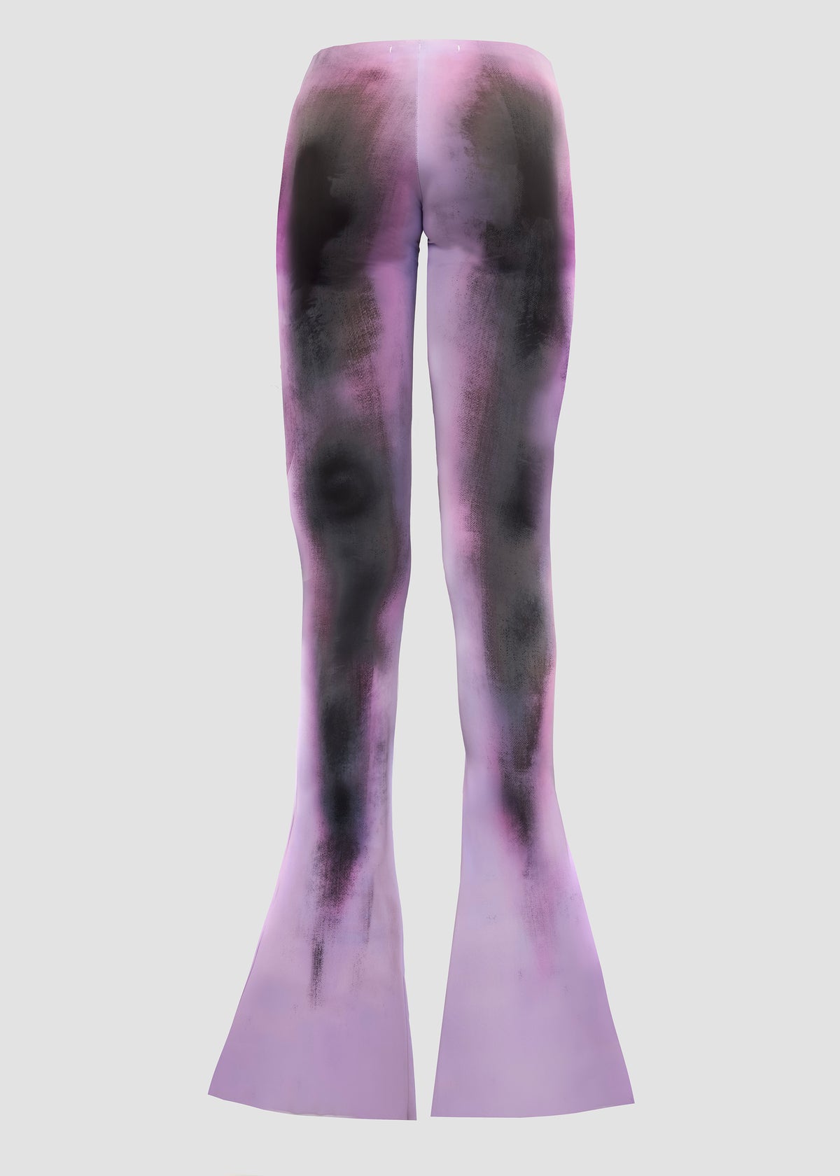 Legginsy z nadrukiem w kolorze fioletowym