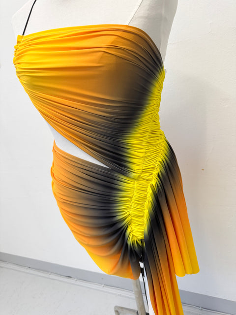 Signature mini dress in orange/yellow