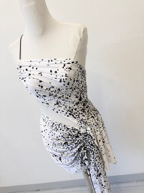 Signature mini dress in dalmatian print - XS