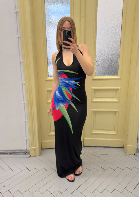 Tube dress in floral print - S