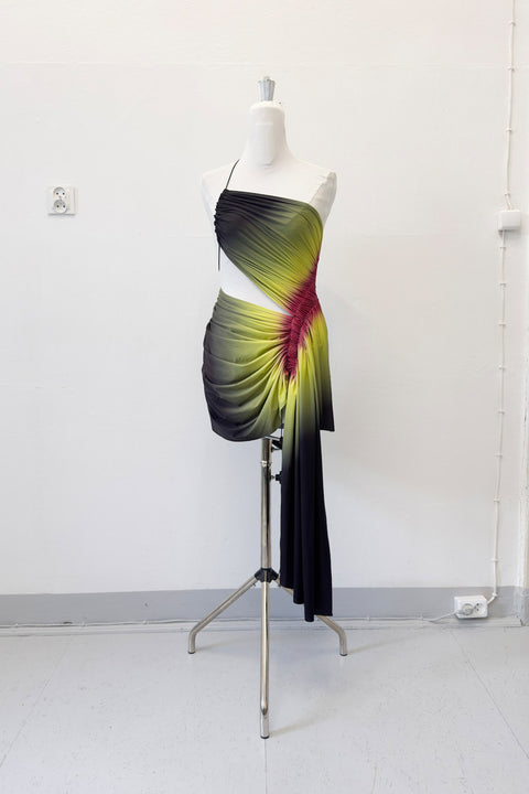 Signature mini dress in lime/wine - XS - Fal-ash