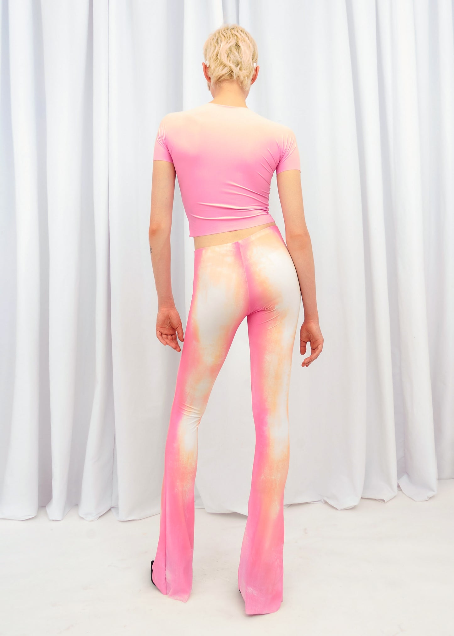 Printed leggings in pink