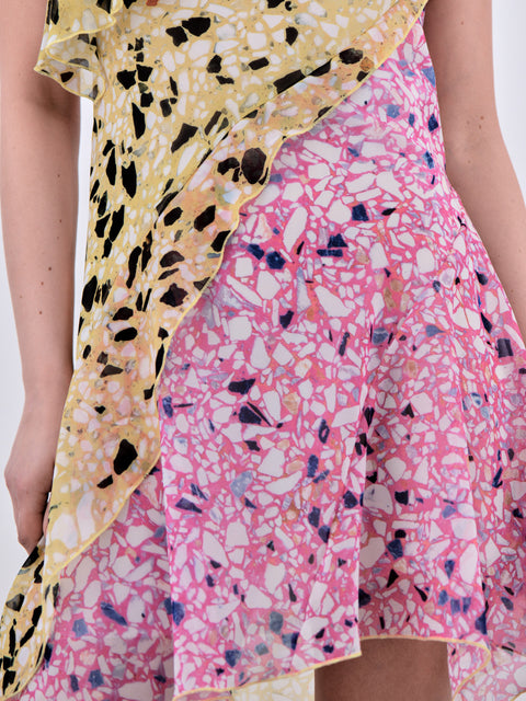 Helena asymmetric mini dress