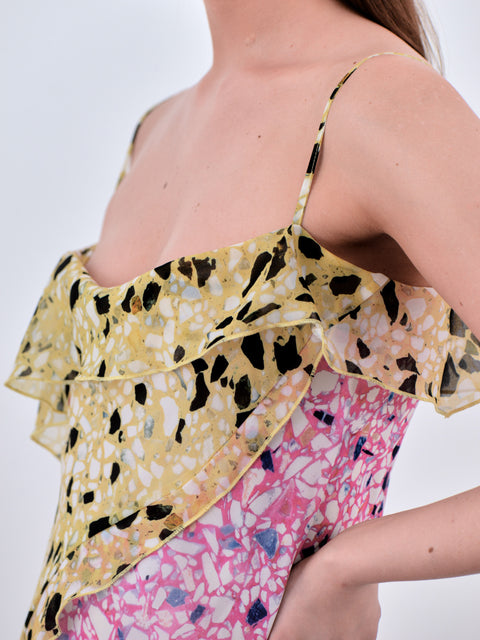 Helena asymmetric mini dress