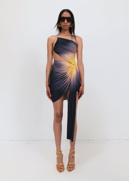 Signature mini dress in black/yellow – Fal-ash