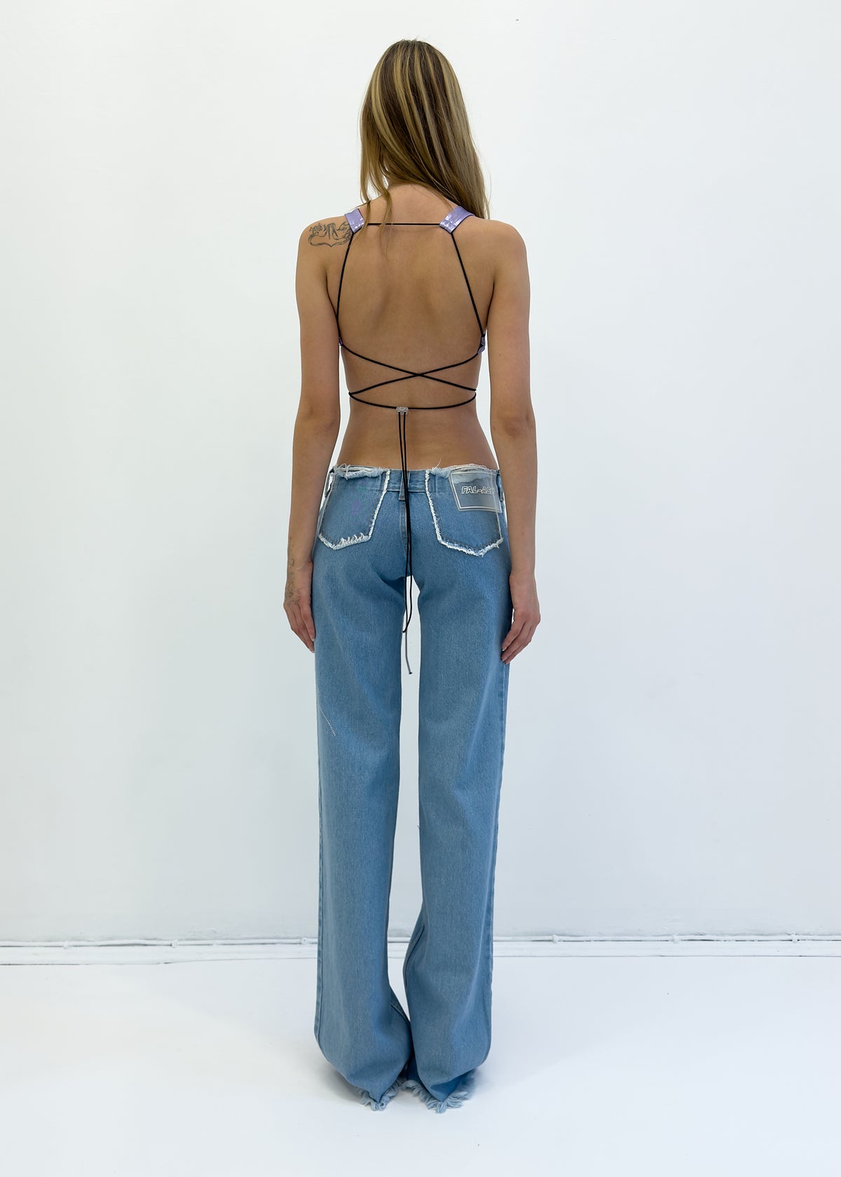 Metallic cut-out top