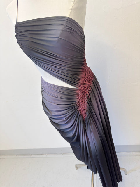 Signature dress in black/wine - XS