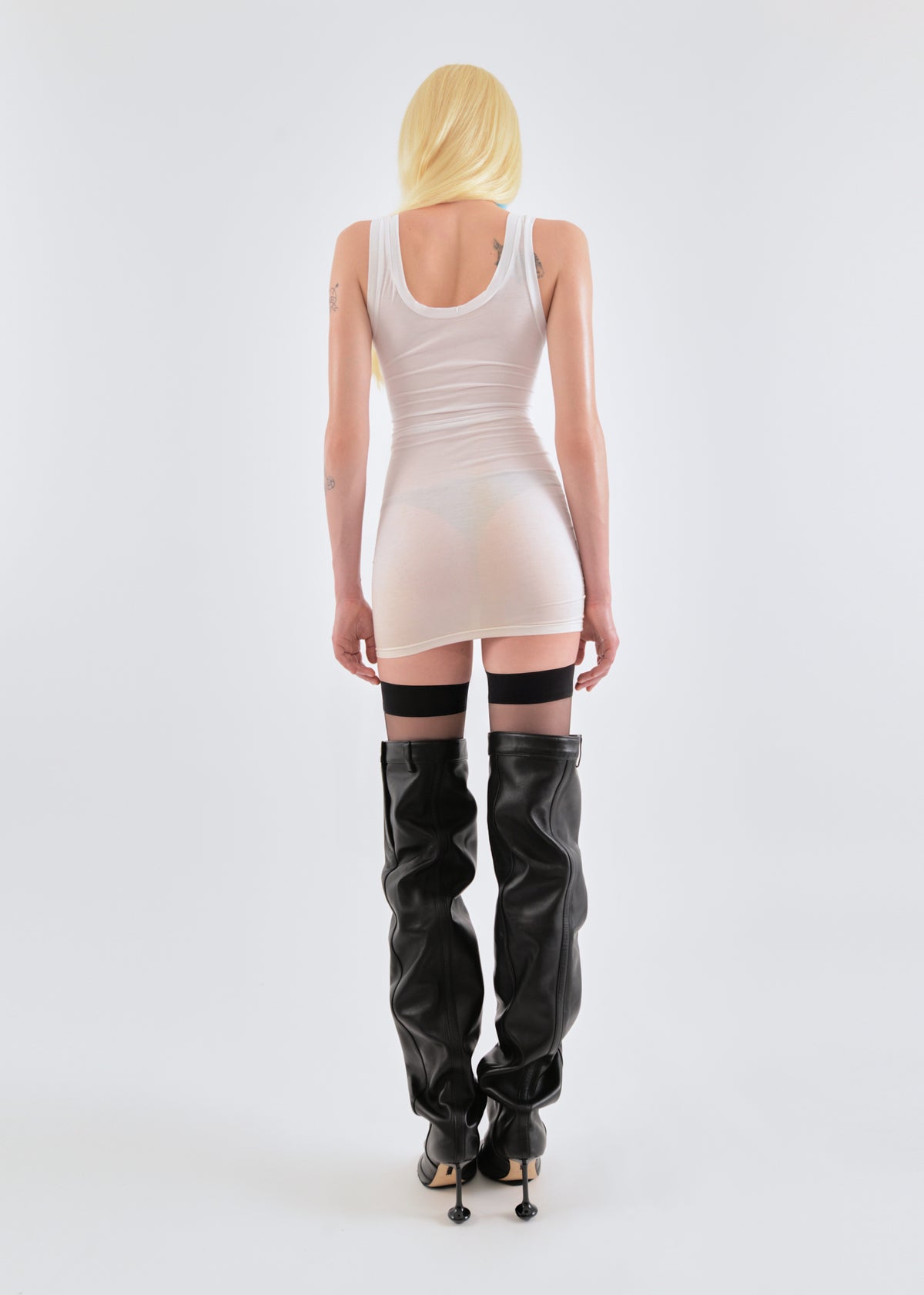 Tank dress in white