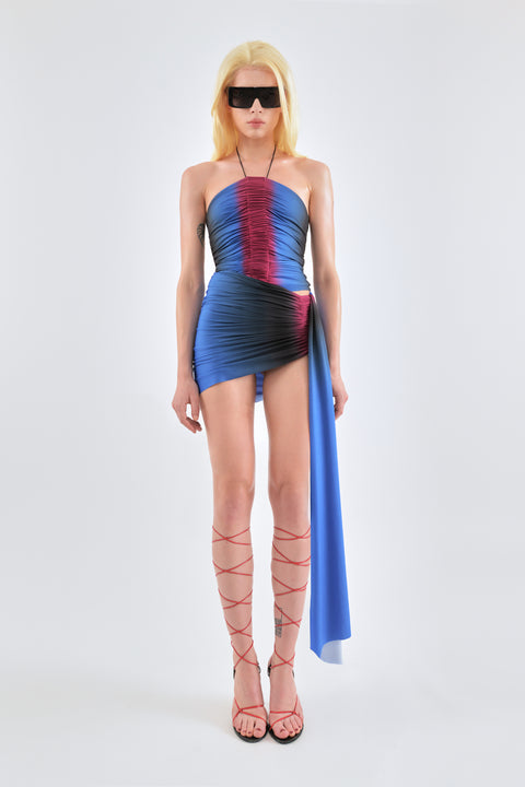 Gathered top in cobalt/wine - Fal - ash