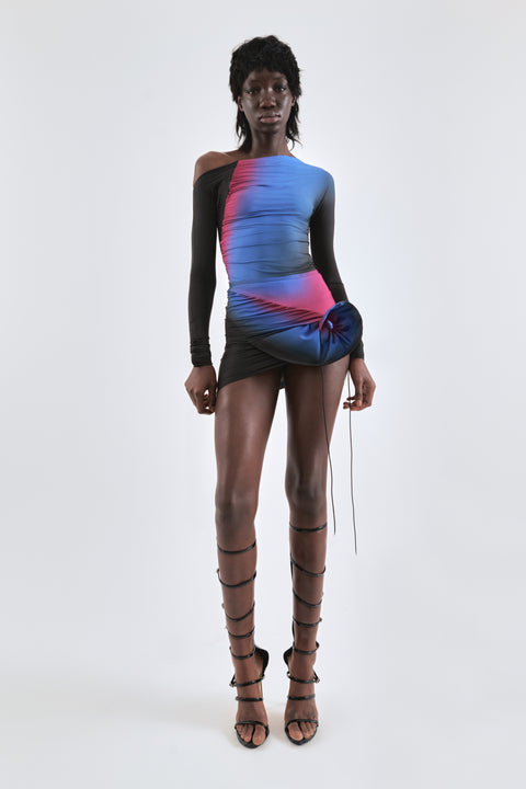 Mini shell skirt in cobalt/wine - Fal - ash