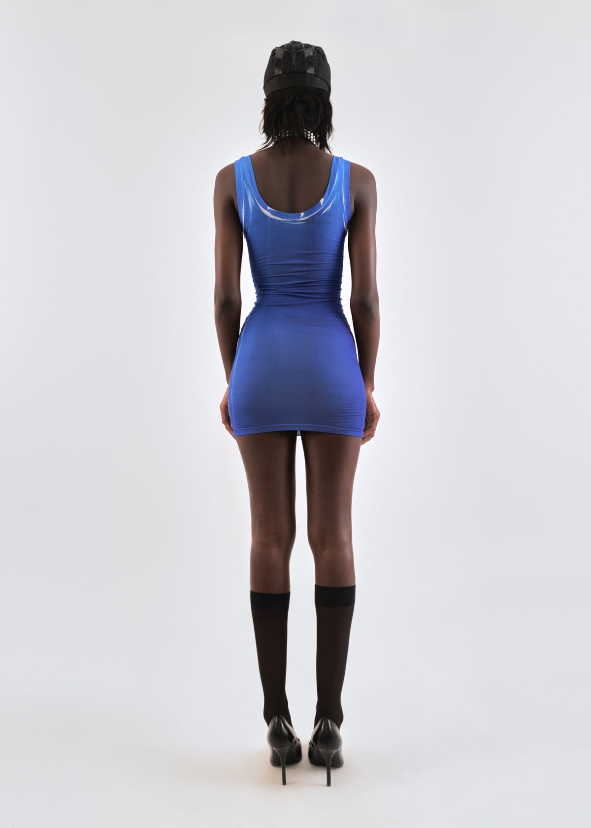 Tank dress in cobalt