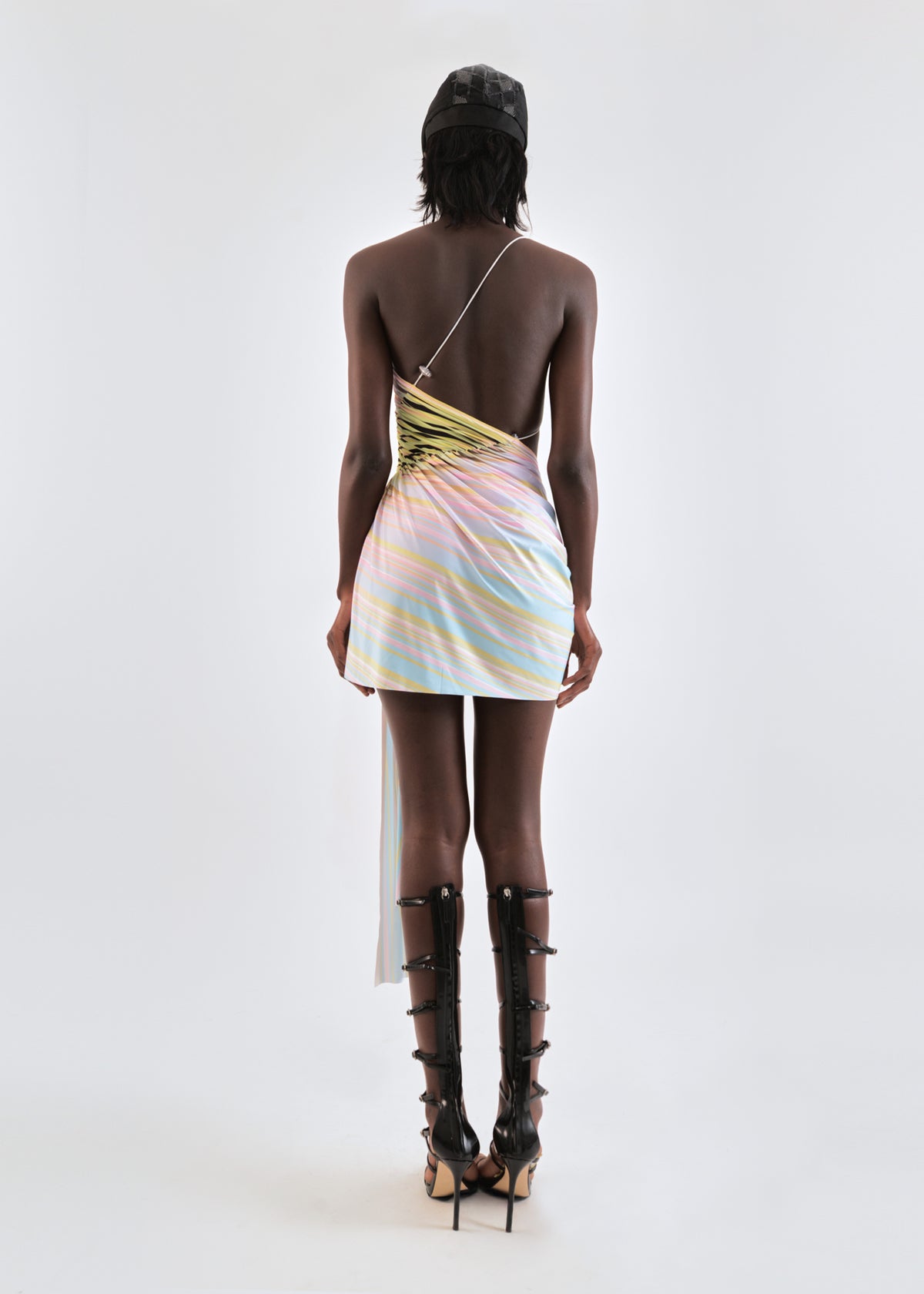 Signature mini dress in stripes print