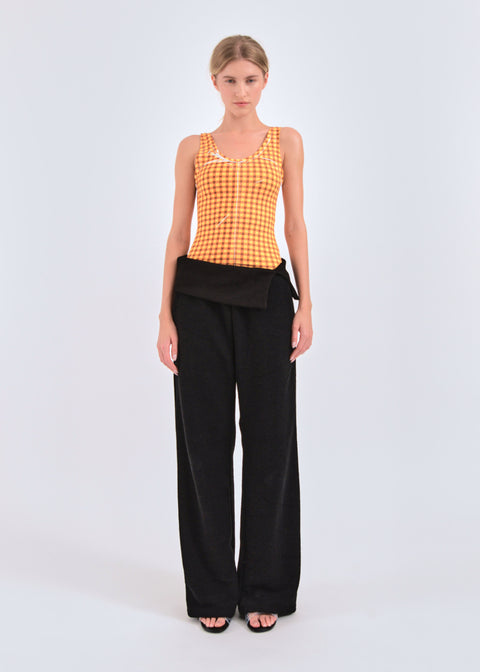 Relaxed lounge pants in black