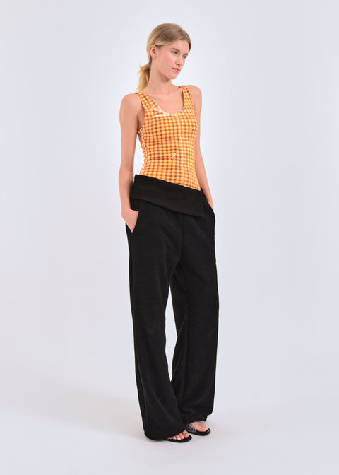 Relaxed lounge pants in black