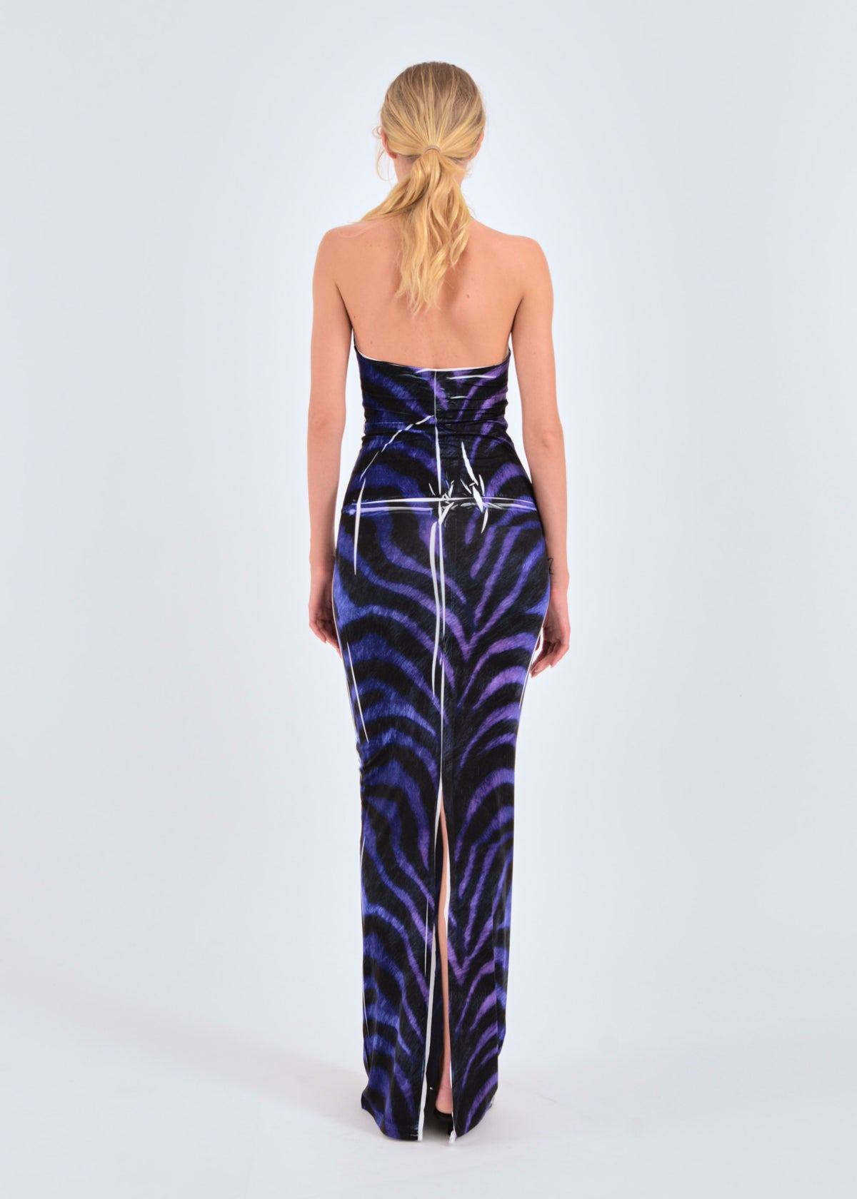 Animal print halter dress