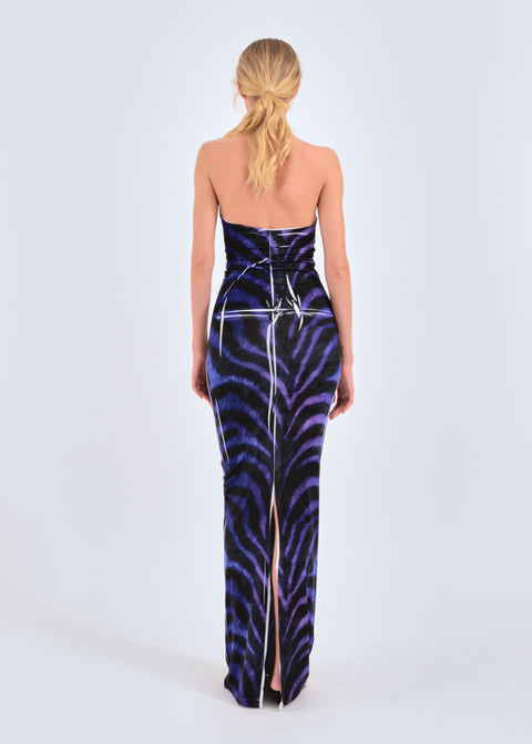 Animal print halter dress