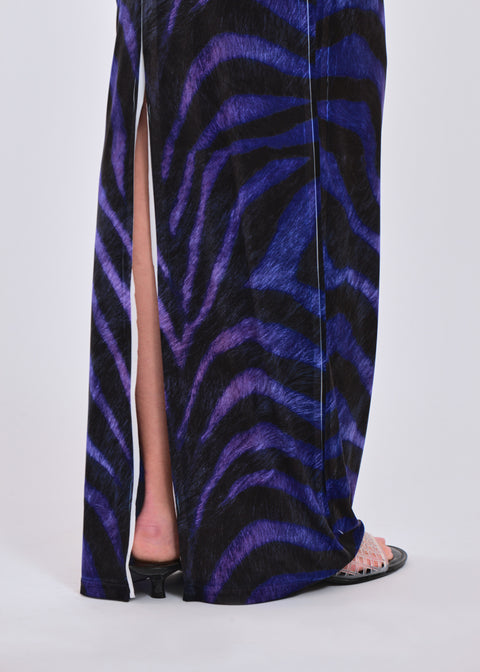 Animal print halter dress