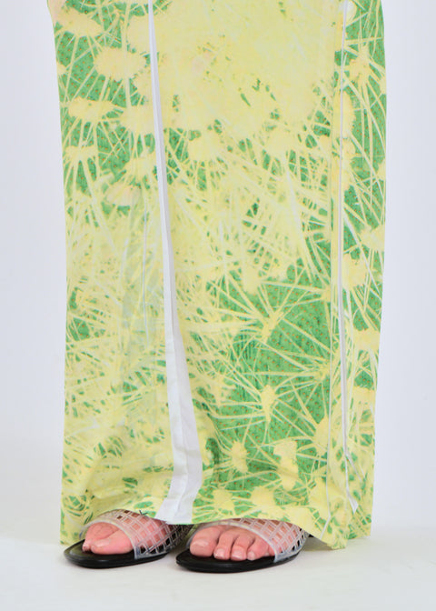 Cactus print dress in green