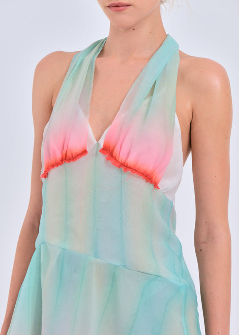 Aloe print mini dress