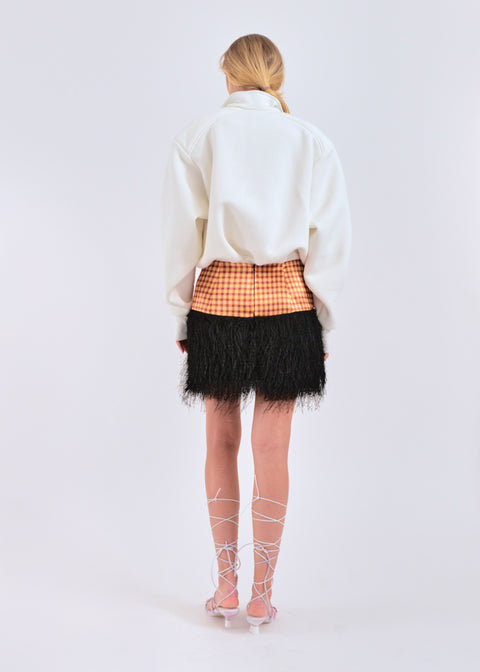 Fringe mini skirt