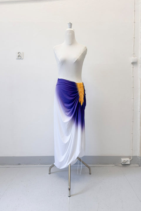 Signature jersey skirt in violet/apricot - XS - Fal - ash