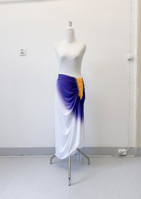 Signature jersey skirt in violet/apricot - XS