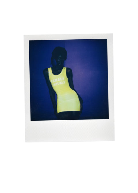 Tank dress in yellow