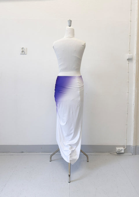 Signature jersey skirt in violet/apricot - XS