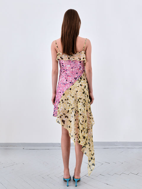 Helena asymmetric mini dress