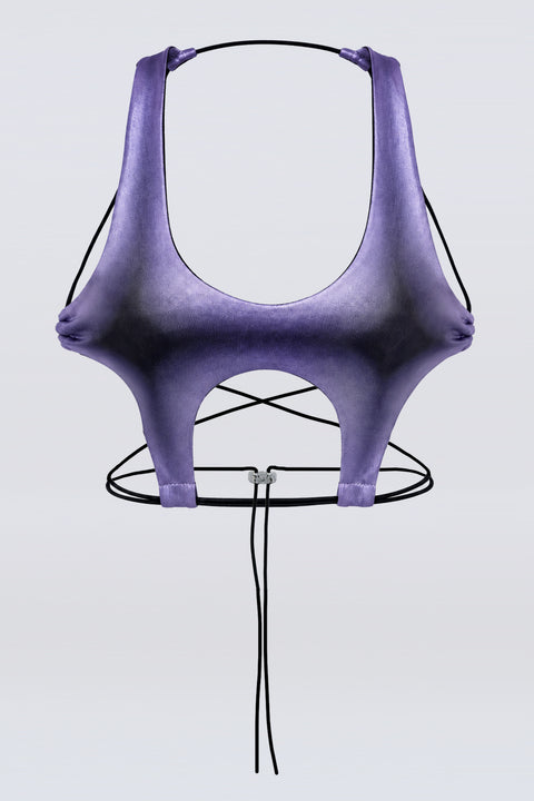 Metallic cut-out top