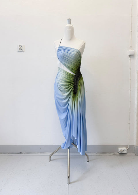 Signature dress in baby blue/green - XS