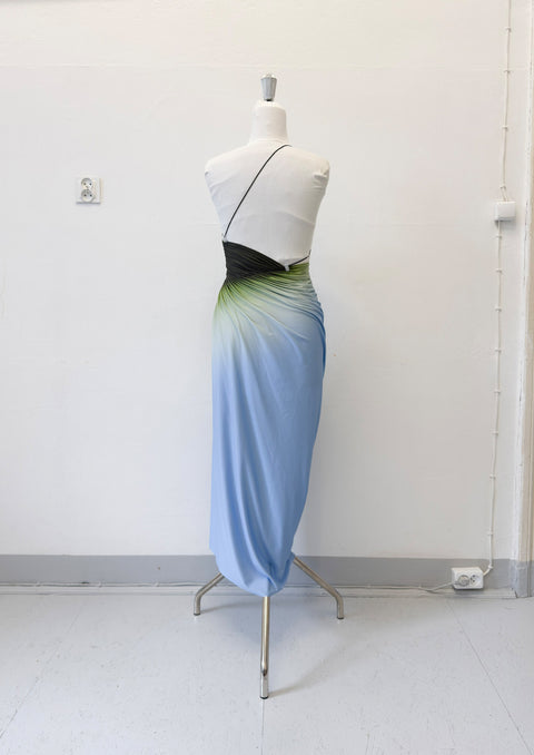 Signature dress in baby blue/green - XS