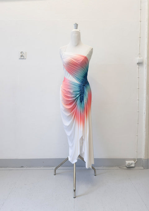Signature dress in bubblegum/teal - XS