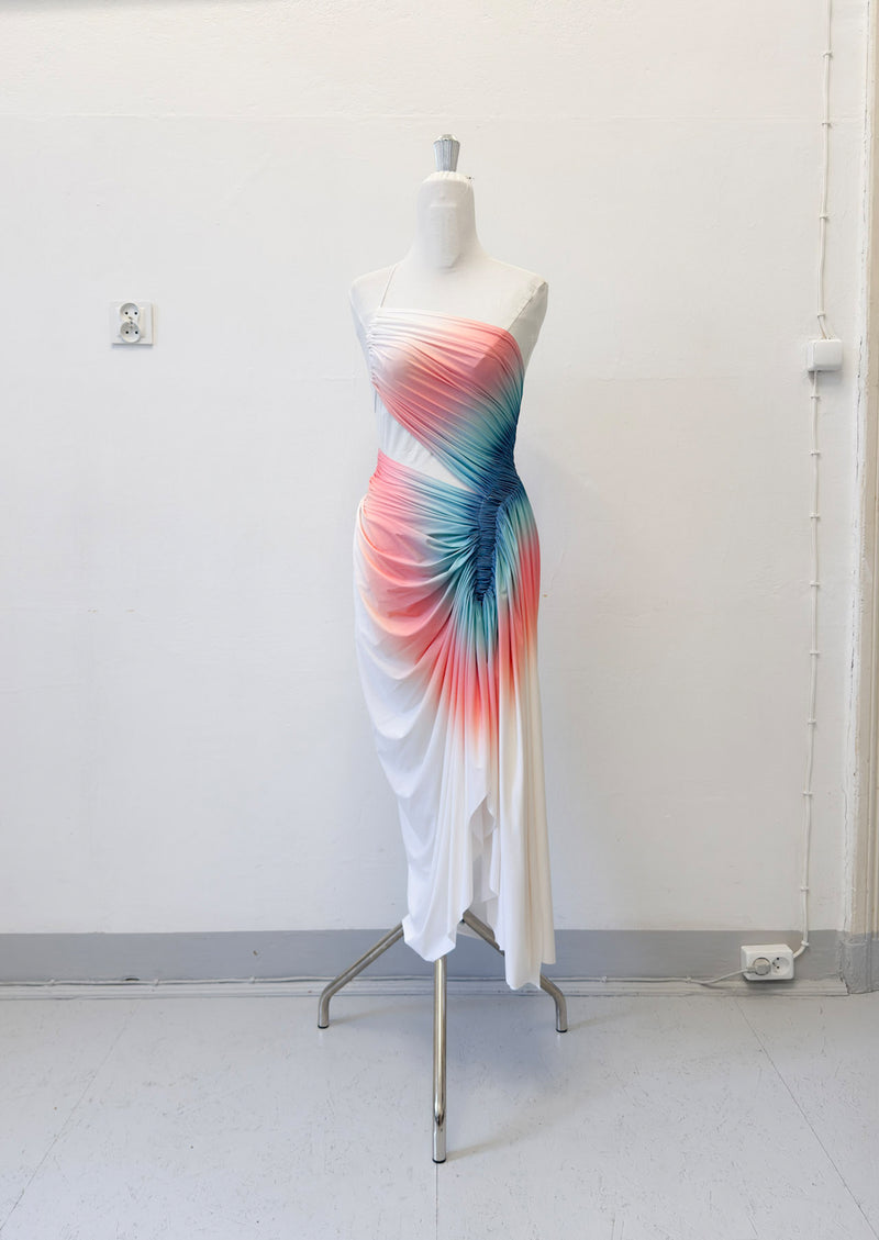 Sukienka Signature w kolorach bubblegum/teal - XS